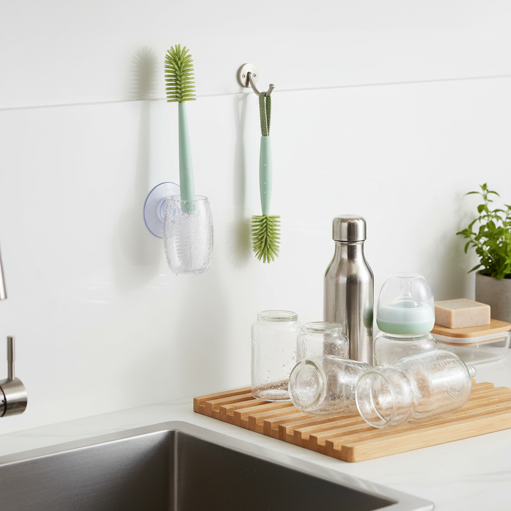Bottle Brush Battle: Suction Cup Stand vs. Hanging Loop for Optimal Hygiene